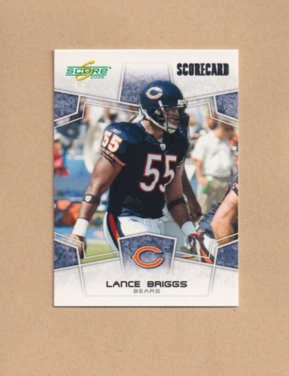 2008 Score - Lance Briggs #57 Scorecard 083/649 Chicago Bears