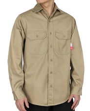 Mens FR Work Shirt Flame Resistant 100 Cotton 7.5 OZ Welding Retardant