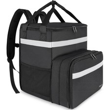 Food Delivery Backpack, Expandable Insulated Food Delivery Bag for Grocery Bike