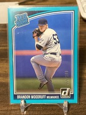 2018 Panini Donruss - Rated Rookies Brandon Woodruff #48 Teal Border /199 (RC)