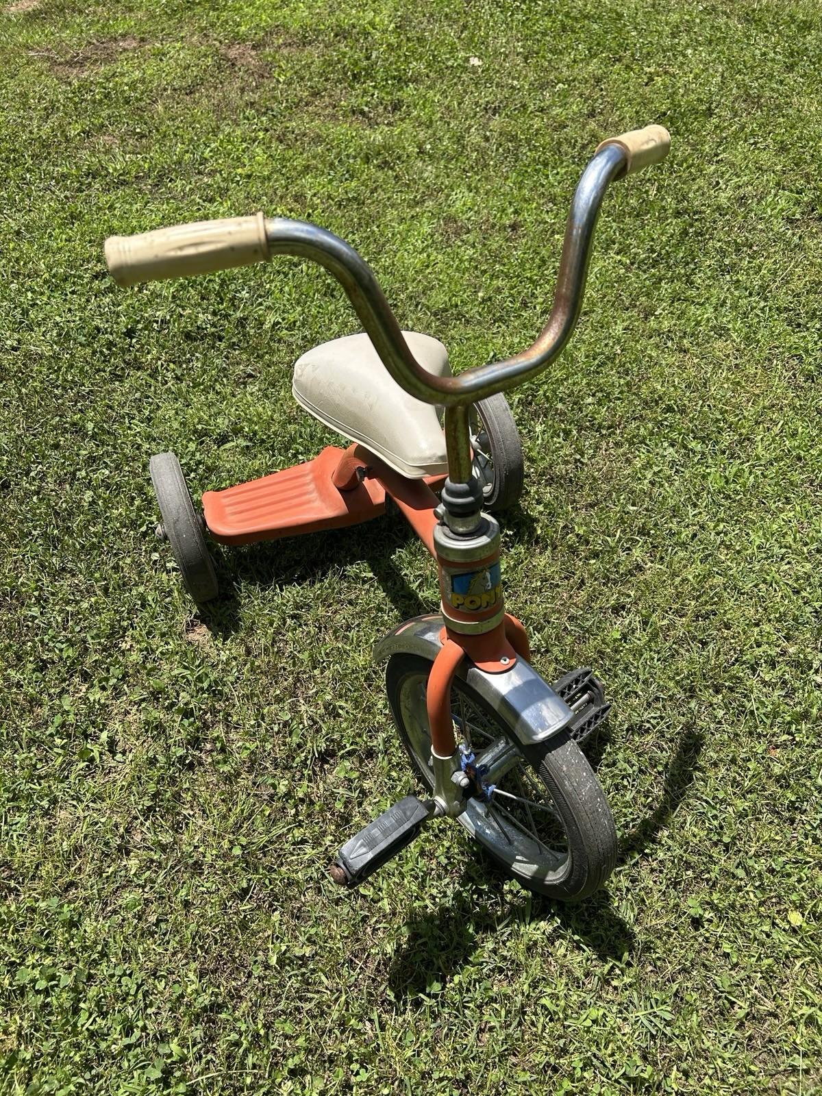(Used) Vintage AMF Pony Tricycle (Orange With Original Decals) (74.00 USD)