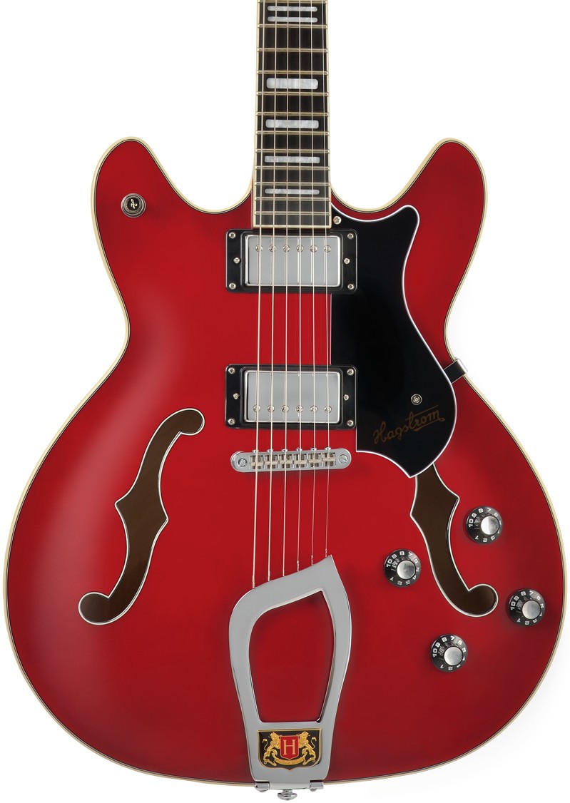 Полупустотелая электрогитара Hagstrom Viking, прозрачная Wild Cherry