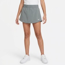 Nike One Dri-FIT Girls Training Skort Smoke Grey Kids Size S NEW