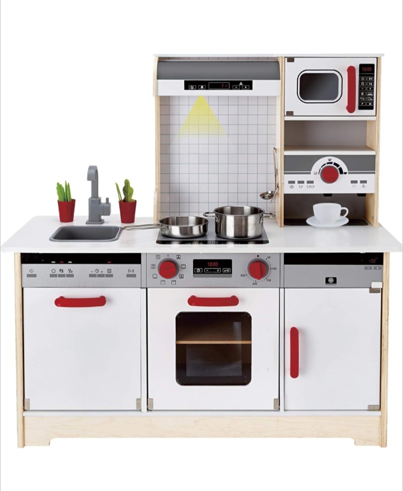 Cuisine en bois Hape de 55cm en bouleau naturel pour enfants dès 3 ans