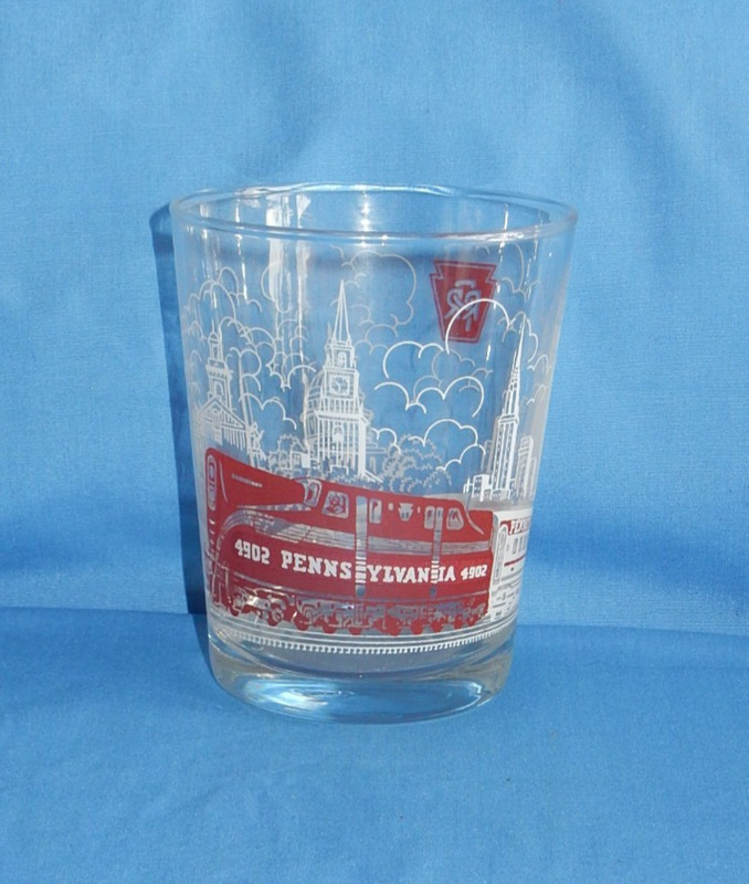 Vintage Pennsylvania Railroad 4902 Libbey Tumbler Rocks Glass 4 3/8" Tall