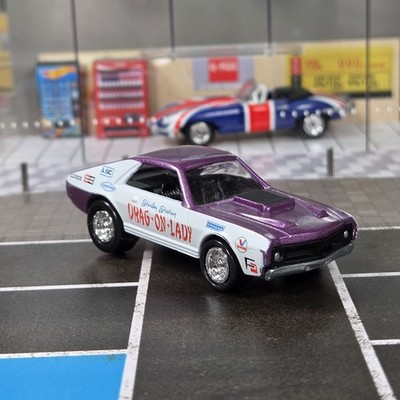 1/64 Johnny Lightning Dragsters USA SHIRLEY SHAHAN  69 AMX DRAG-ON LADY Purple 