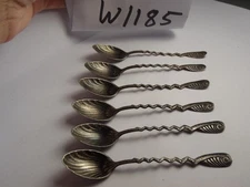 Set of 6 Gorham Number 24 #24 Sterling Silver Demitasse Spoon's 4" Long