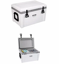 52QT Portable Insulated Cooler Hard Cooler Ice Chest Lunch Box for Camping