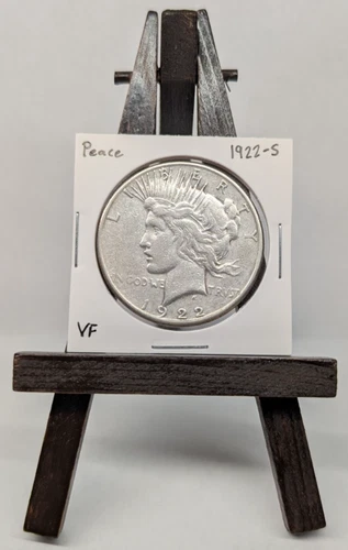1922-S Peace Silver Dollar $1 – VF Circulated – S Mint – 90% Silver