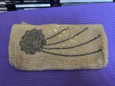 Vintage Faux Pearl Beaded Clutch Handbag