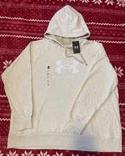 Under Armour Women's Rival Half Zip Fleece Sweatshirt Pullon Lght Oatmeal 3X