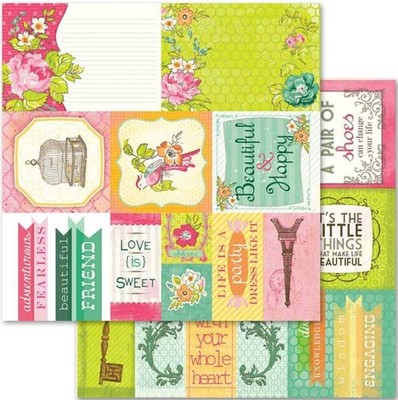 CLEARANCE Adornit VIVA CUT-APART (1 PC) 12x12 PRINTED CARDSTOCK