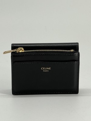 Celine Wallet With Coin Triomphe In Black Calfskin | eBay