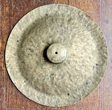 Vintage 1920/30's 14 China Rivet Sizzle Crash Cymbal Jazz Drummer Hand Beaton