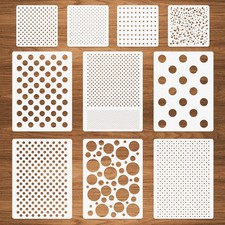 Dots Stencils, 10 Pcs Mixed Media Assorted Size Polka Dot Stencils Repeating ...