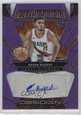 2023-24 Panini Obsidian Electric Etch Purple Flood 45/49 Rayan Rupert Auto 1a07