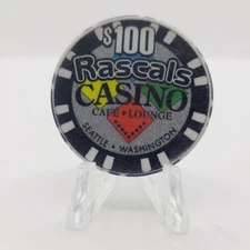 Rascals Casino Seattle Washington $100 Casino Chip