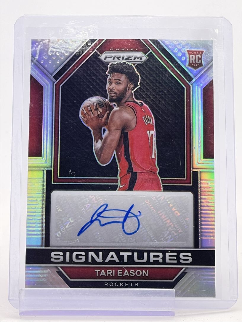TARI EASON 2022-23 PANINI PRIZM ROOKIE SIGNATURES SILVER RC AUTO Q5945
