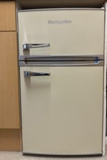 Undercounter Fridge Freezer, Retro, Cream, 2 years old, Montpellier MAB2035EC