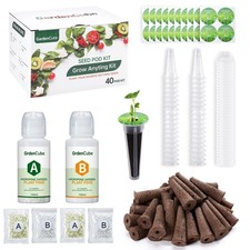 166pcs Hydroponic Pods Kit for Aerogarden - Grow Sponges, Baskets, Domes, Labels 0.18 per gallon