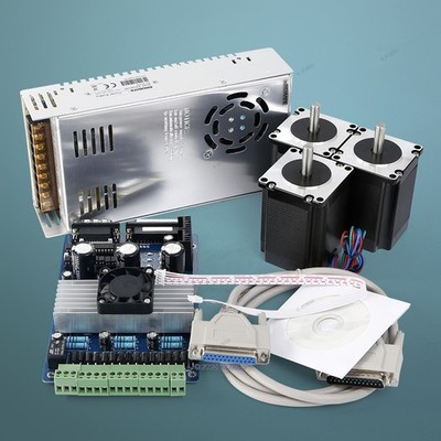 3 Axis TB6560 Controller 0-15A HB Nema24 Stepper Motor 24V PSU For CNC Kit