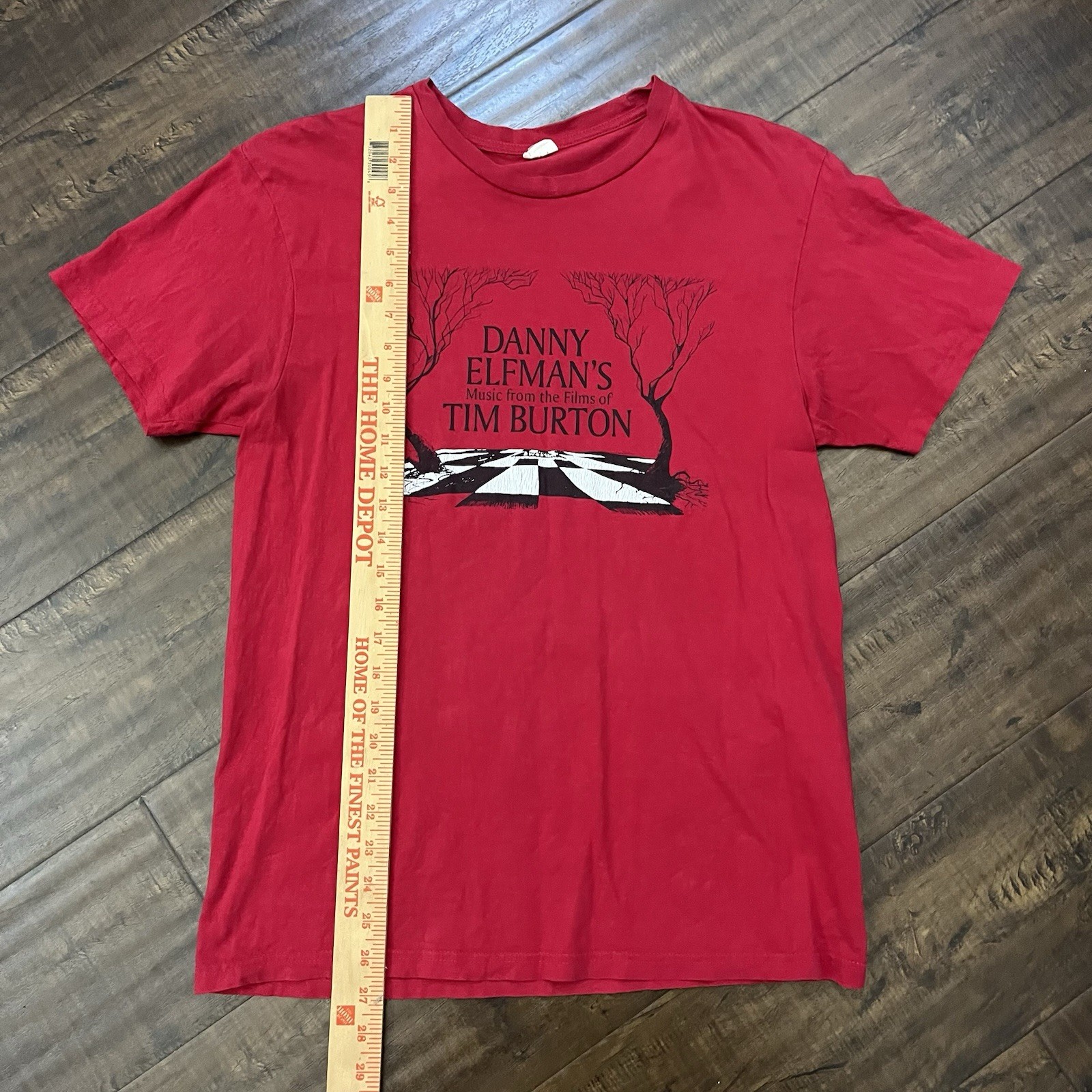 Danny Elfman T Shirt Medium Red Tim Burton Movie Music Promo Vtg