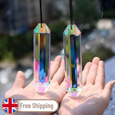 2Pcs Large Crystal Sun Catcher Prism Rainbow Window Hanging Aesthetic Home Decor