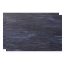 4 x 6 Inch Stained Glass Sheets, 2 Sheets Art Glass, Navy Blue