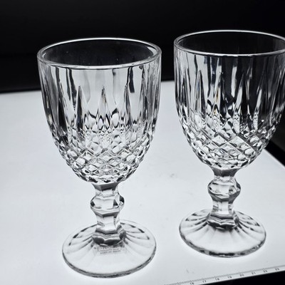 Studio Crystal by Studio Silversmiths Stemmed Wine Water Goblet Glasses Set of 2