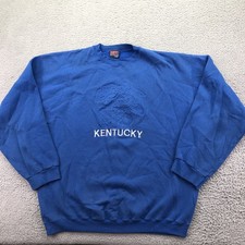 Vintage Kentucky Wildcats Sweatshirt Mens 2XL Blue NCAA Savvy Team Loevner