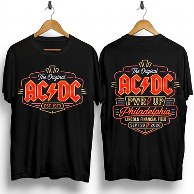 NEW!!ACDC Philadelphia PA 2026 Sept 29 Black T shirt