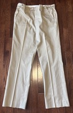 Vintage L.L. Bean Adjustable Waist Golf Chinos Pants 35x30 made in USA
