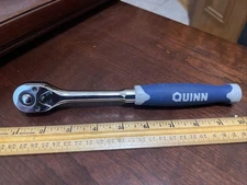 Quinn 3/8 inch Drive 72 tooth Ratchet, w/ Socket release & Comfort grip handle