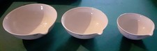 3 Labor -Porzellanschalen, Abdampfschalen -Staatlich Berlin - NEU - Ah7/Ah6a/Ah5
