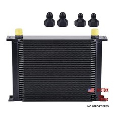 Oil Cooler, 10AN Stacked Plate Transmission Engine Cooler Universal 30 Row