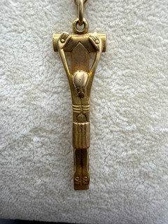 Crucifijo Ottaviani 18K. Con cadena de oro de 14K 25"