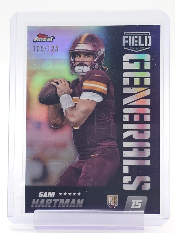 SAM HARTMAN 2024 TOPPS FINEST ROOKIE FIELD GENERALS PURPLE /125 #FG-24 Q5099