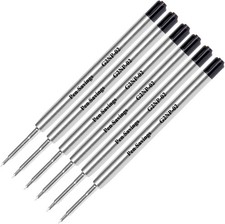 6 Pack,  Gel Pen Refills Compatible with Parker Ballpoint Pens, .5mm Extra Fine