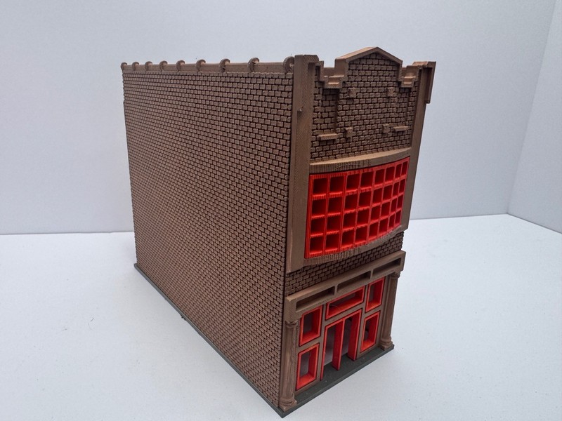 1/64 (S scale) Building B Painted and Assembled