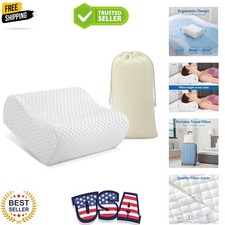 Travel Contour Memory Foam Pillow, Cervical Pillow for Neck Pain Relief, Neck...