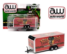 Auto World 1/64 Scale Select Series Enclosed Trailer RAT FINK Racing Team