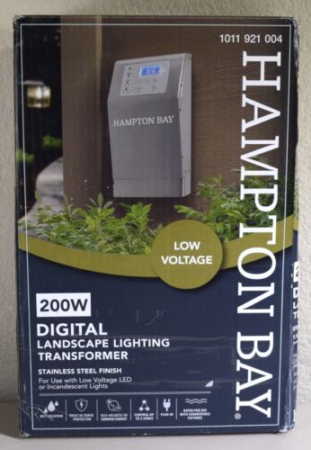 HAMPTON BAY 200W 200-Watt Low Voltage Digital Transformer Stainless Steel Finish - Picture 2 of 9