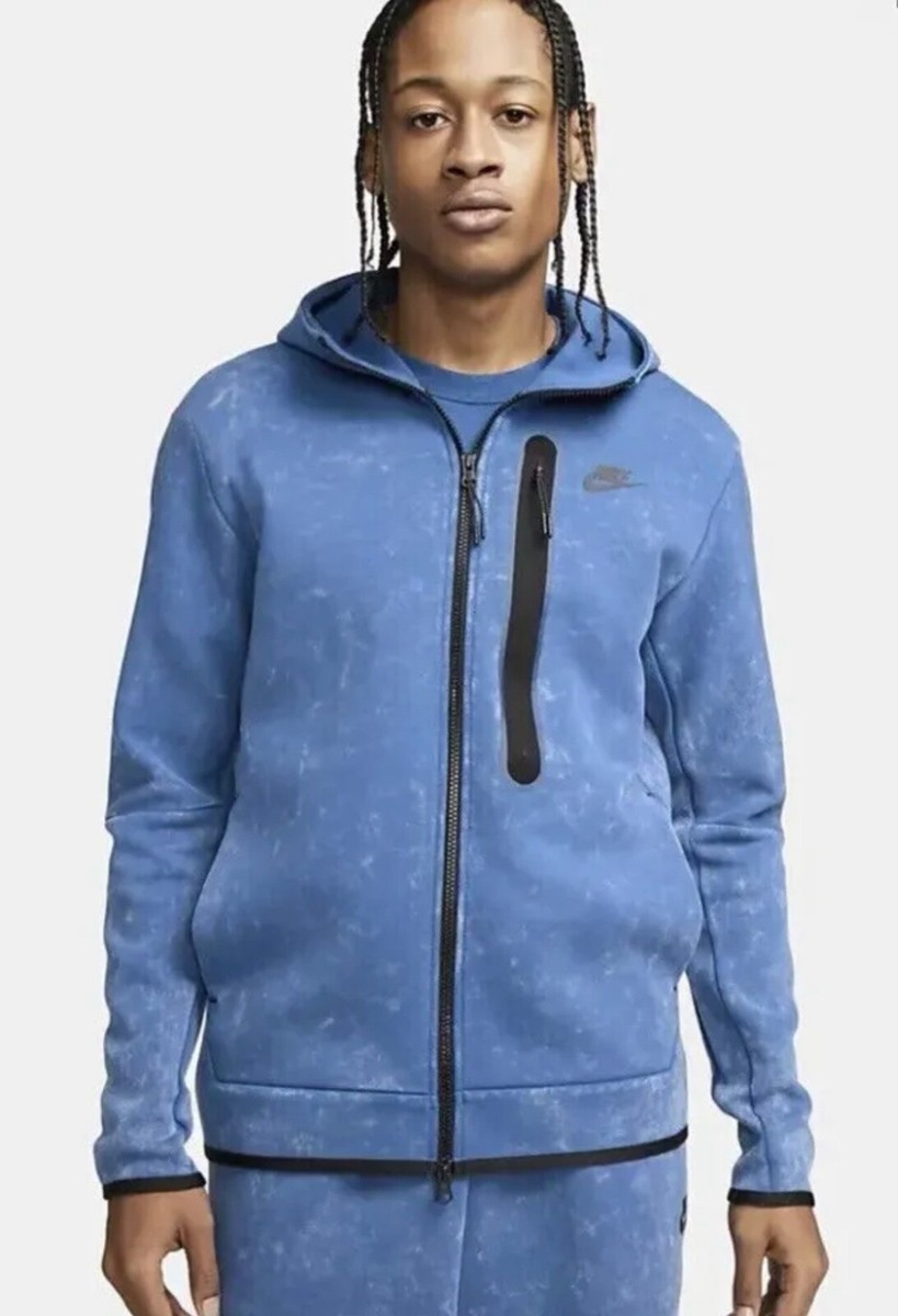 Nike Tech Fleece Faded Blue Full Zip Jacket Hoodie Mens Size Multi