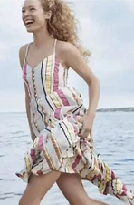NWT J. Crew Womens Striped Maxi Dress in Multicolor Stripes. Size 0.