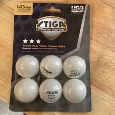 Stiga Master Series Table Tennis Balls White Three Star 40mm 6 Pack SEALED