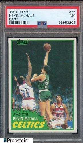 1981 Topps East Basketball #75 Kevin McHale Boston Celtics RC Rookie HOF PSA 7