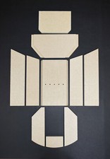 Feuerraumauskleidung A für Oranier Polar 6 Kaminofen Ersatzteile Brennraum