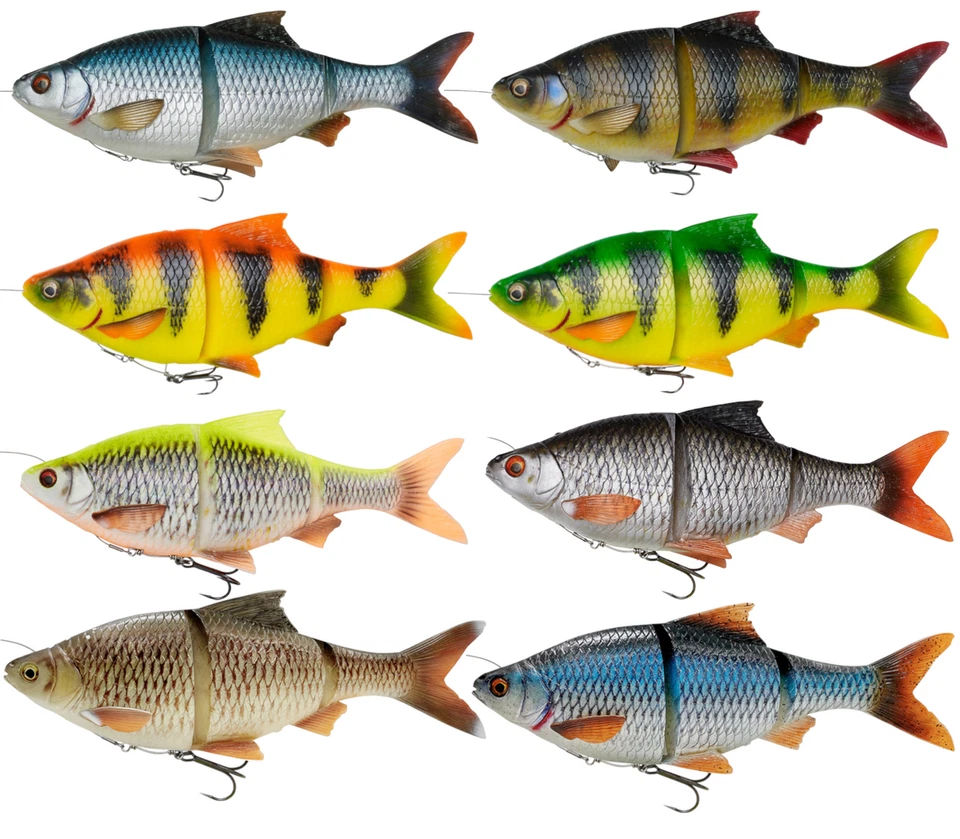 Savage Gear 4D Line Thru Roach - Gummifisch, Kunstköder, Raubfischköder, Köder