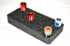 Precut foam holder 18 cr123 battery storage insert fits your Pelican 1015 case