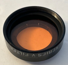 Kodak Series V Filter 15/16 or No 3 Amber holder w/ retaining ring